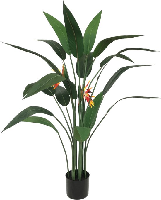 Strelitzia Kunstplant 110 cm | Kunst Strelitzia Met Bloem | Kunstplanten voor Binnen