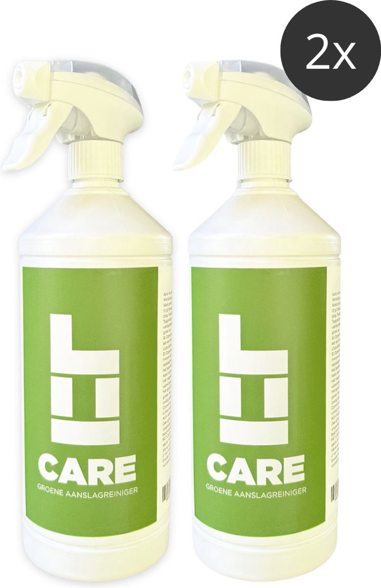 Groene aanslagreiniger set/2 | groene aanslagverwijderaar voor tuinmeubelen | kant en klaar | spray 1 liter | Bubalou