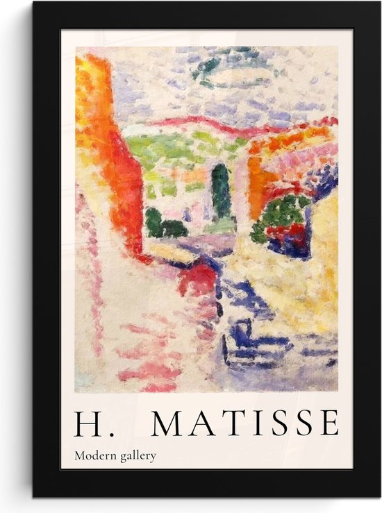 Fotolijst inclusief poster - Posterlijst 20x30 cm - Posters - Matisse - Modern - Abstract - Kleuren - Foto in lijst decoratie - Wanddecoratie woonkamer - Muurdecoratie slaapkamer