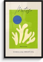 Fotolijst inclusief poster - Posterlijst 60x90 cm - Posters - Matisse - Groen - Abstract - Kunst - Foto in lijst decoratie - Wanddecoratie woonkamer - Muurdecoratie slaapkamer
