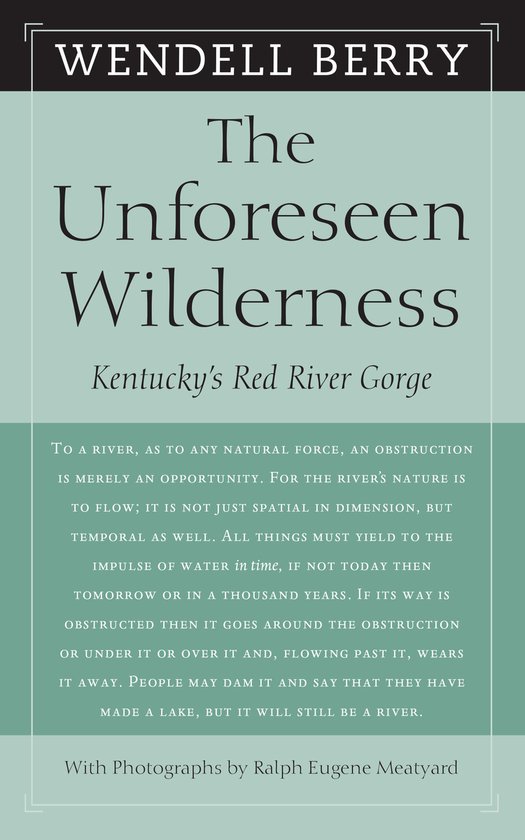Boek "The Unforeseen Wilderness" van Wendell Berry. Met foto's van Ralph Eugene Meatyard. Kentucky's Red River Gorge.