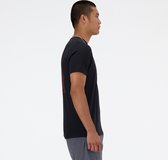 New Balance Heathertech Graphic T-Shirt Heren Sportshirt - Zwart - Maat XL