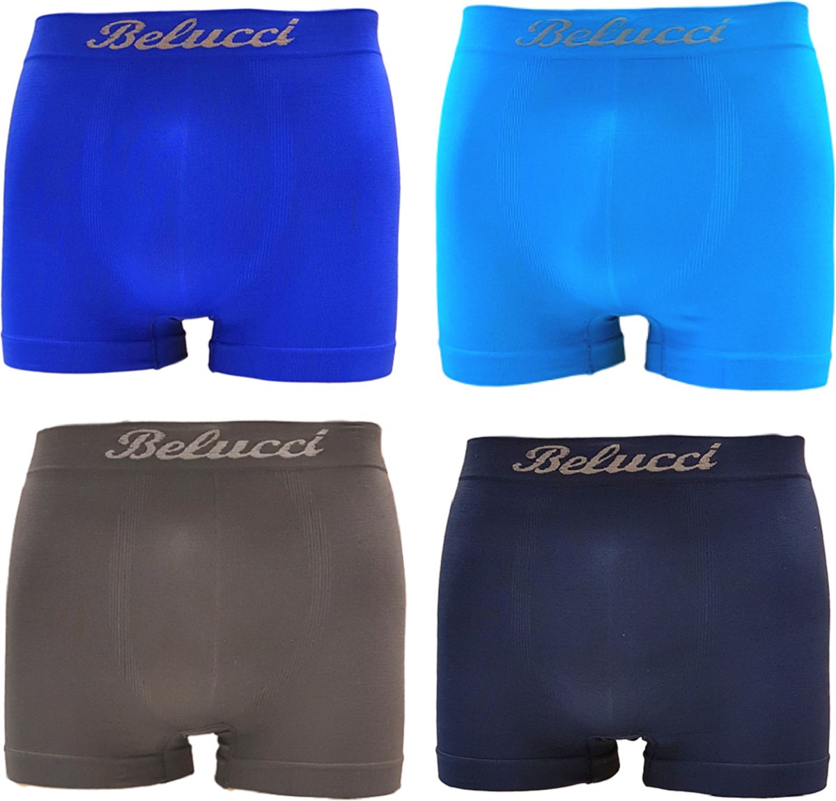 Belucci heren boxershorts microfiber 4pack maat M/L