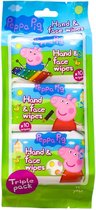 Peppa Pig - Hand- en Gezichtsdoekjes voor Kinderen - 3 Pack