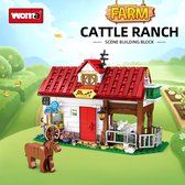 WOMA Farm Cattle Ranch - Bouwpakket - Bouwblokken - Bouwset - 3D puzzel - Mini blokjes - Compatibel met Lego bouwstenen - 530 Stuks