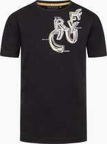 Cruyff Junior Connection Tee Shirt Black/Gold - Maat 116