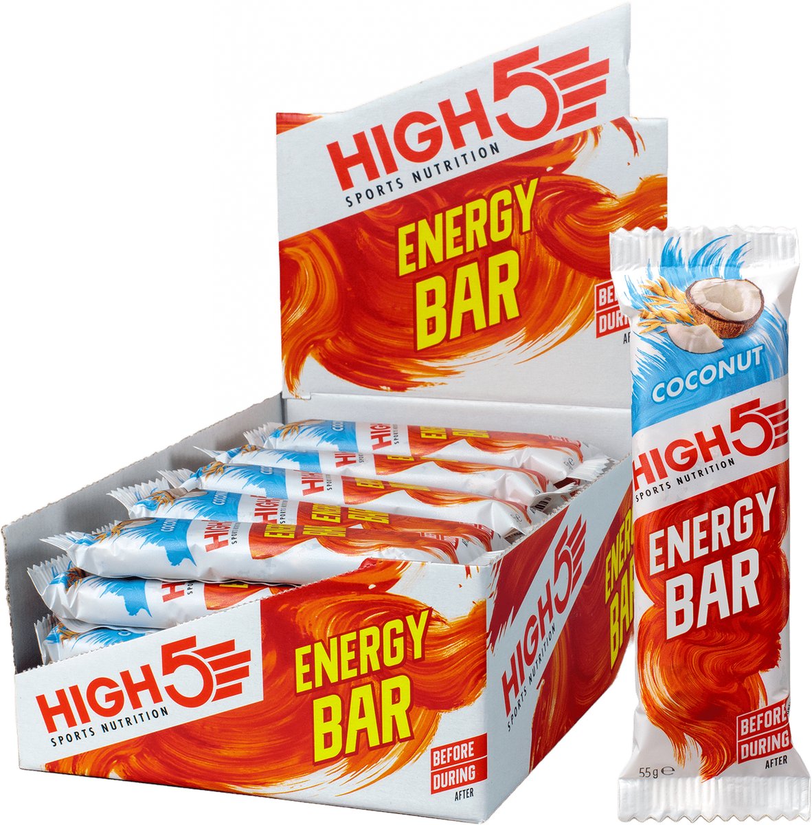 Goedkoopste High5 - Energy Bar - 55 gr - 12 pack - Coconut - Energiereep
