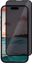 NuGlas Screenprotector Geschikt Voor iPhone 15 Pro Privacy Tempered Glass 5D