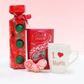 Moederdag Cadeaupakket - Lindt Chocolade Truffles - Badbruisballen - I Love Mama Mok - Verwen Geschenk- Giftset - Cadeaupakket Verjaardag Relatiegeschenk