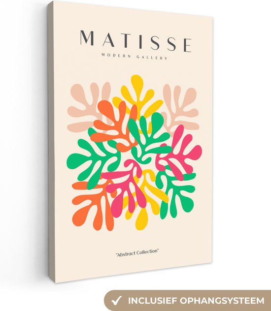 Canvas schilderij 80x120 cm - Wanddecoratie Matisse - Abstracte kunst - Natuur - Modern - Muurdecoratie woonkamer - Kamer decoratie modern - Abstracte schilderijen
