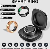 2024 Smart Ring Moniteur de Santé pour hommes femmes Bluetooth Pression artérielle Fréquence cardiaque Course à pied Moniteurs de sport Ip68 étanche pour IOS Android 17MM Argent