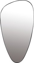 Miroir en Forme de Galet - Métal Zwart - 45x4x80cm - Giga Meubel