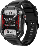 Smartwatch Akini - Zwart - Heren & Dames - Geschikt voor Android & iOs - Hartslagmeter - Stappenteller - Multisport - 110+ Sports Mode - Bloeddrukmeter - HD - Slaapmeter - Nederlands talig - Bluetooth - Waterdicht - Touchscreen - Muziek