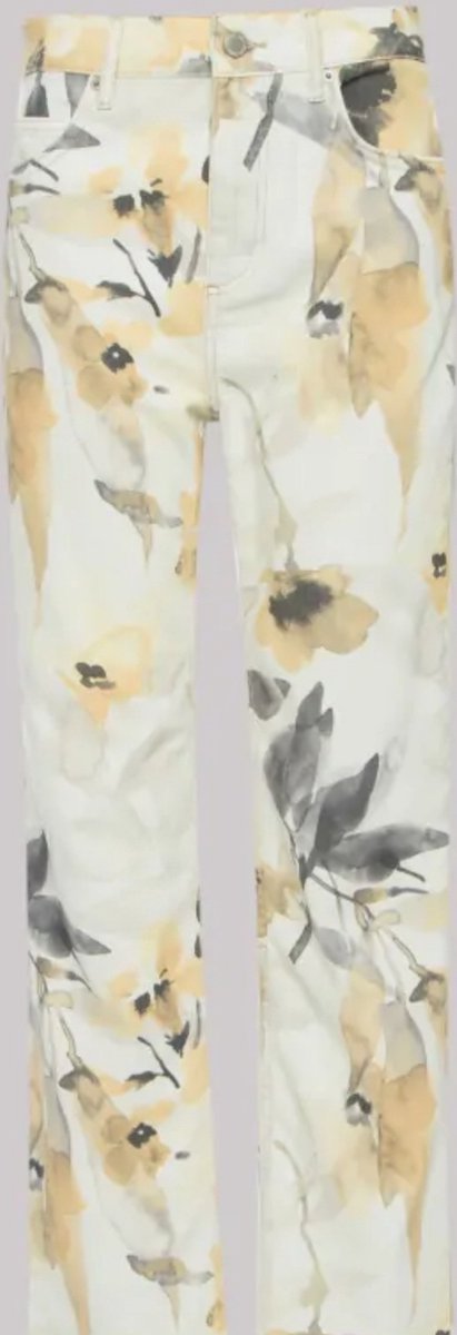 BSB Millie - Broek - Bloemenprint - Ecru - S
