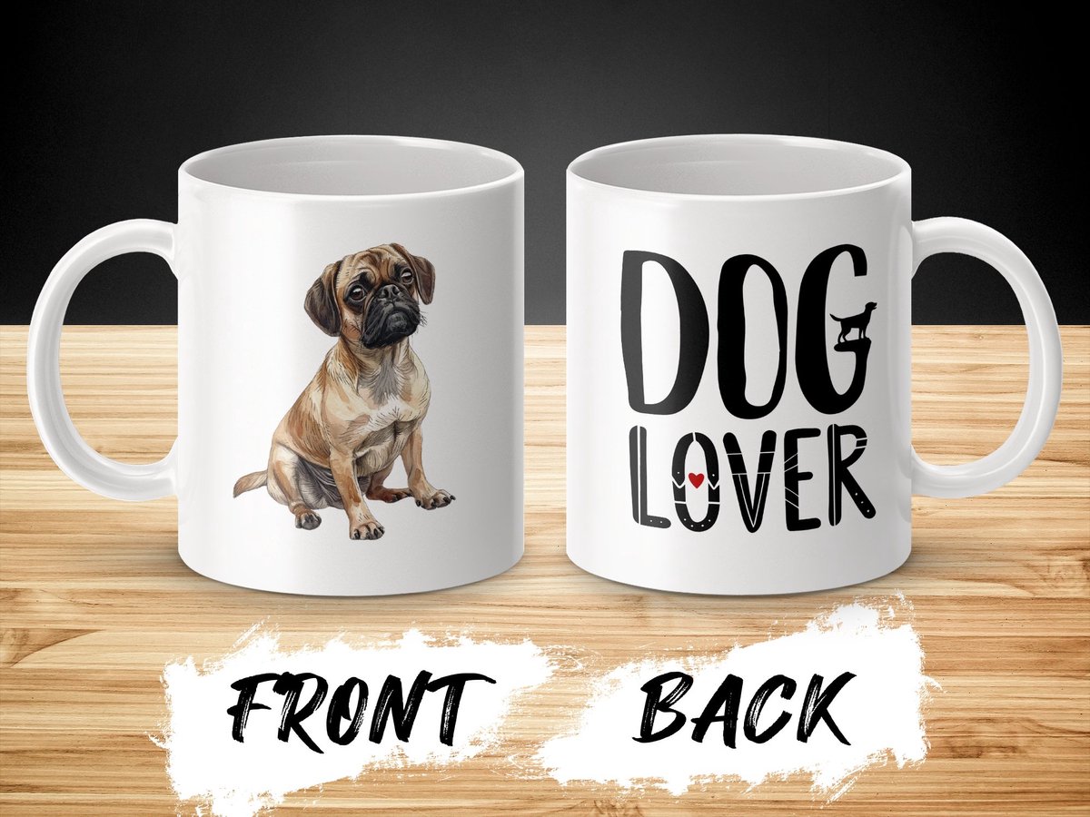 Mok Puggle dog hond/ dog lover