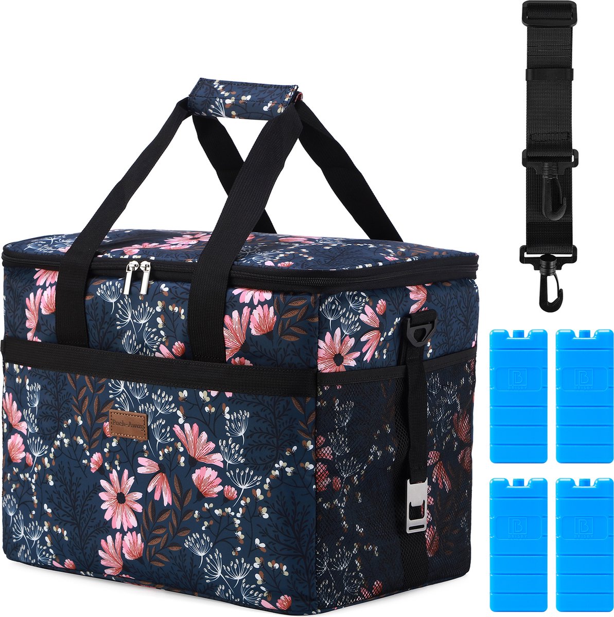 Packaway 4 Laags Geïsoleerde Koeltas - Lunchtas 30 liter - Japanese Flower