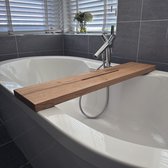 Maison DAM - Planche de bain eikenhout naturel - 80x20x3cm - Avec niche tablette - 3x huilé