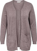 ONLY CARMAKOMA CARESLY L/S OPEN CARDIGAN KNT NOOS Dames Vest - Maat S