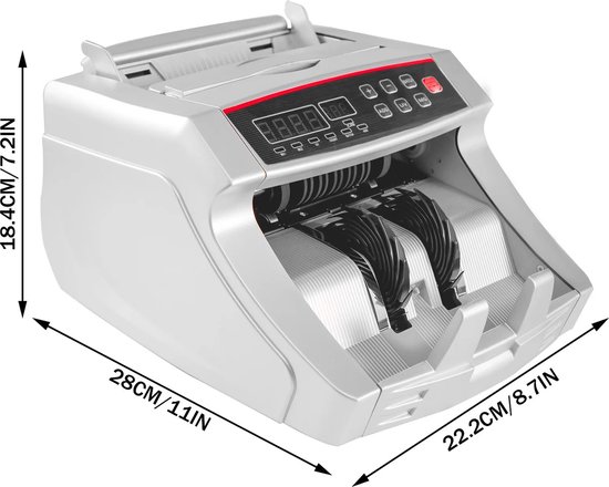 Biljettelmachine - Safescan - Veslgelddetector - Waardetelling - 1000 Per Minuut - 5-Voudig Detectie - Wit - Merkloos