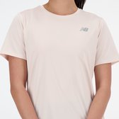 New Balance Short Sleeve Dames Sportshirt - QUARTZ PINK - Maat XS