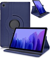 Tablethoes Geschikt voor: Samsung Galaxy Tab A7 10.4 (2020) SM- T500 / T505 / T507 Draaibaar Hoesje - Rotation Tabletcase - Multi stand Case - Donkerblauw