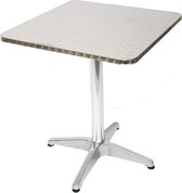 Set van 10 aluminium bistrotafel M28, tafelset tuintafel, rechthoekig 60cm