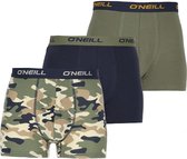 O'Neill - 3 Pack Boxershorts - Maat M - Camo & Plain - 95% Katoen - Zomer - Vakantie