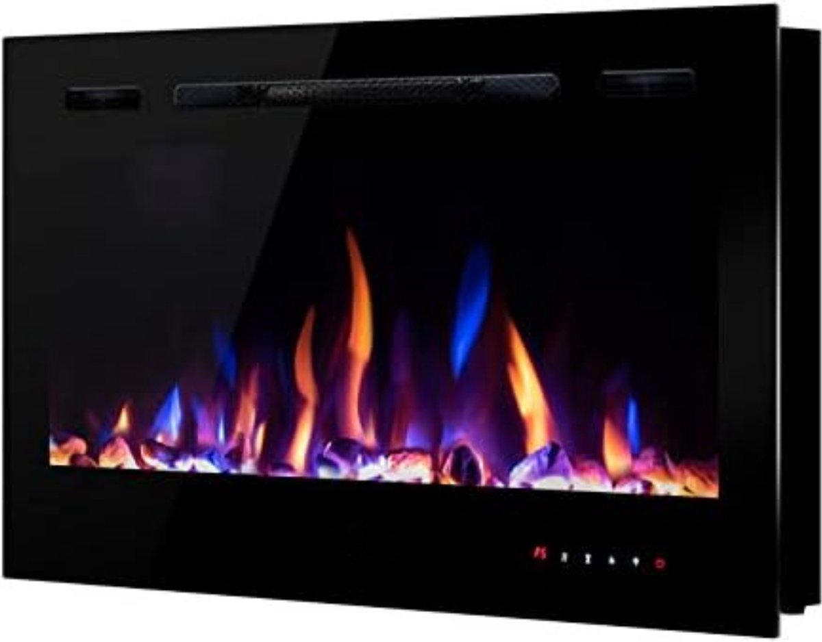Elektrische kachel sfeerhaard Elektrische kachel sfeer haard ‎91 49 x 13 74 x 54 41 cm 92 cm (36'') zwart 1500 W