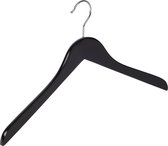 De Kledinghanger Gigant - 10 x Blousehanger / shirthanger lotushout zwart gelakt, 44 cm