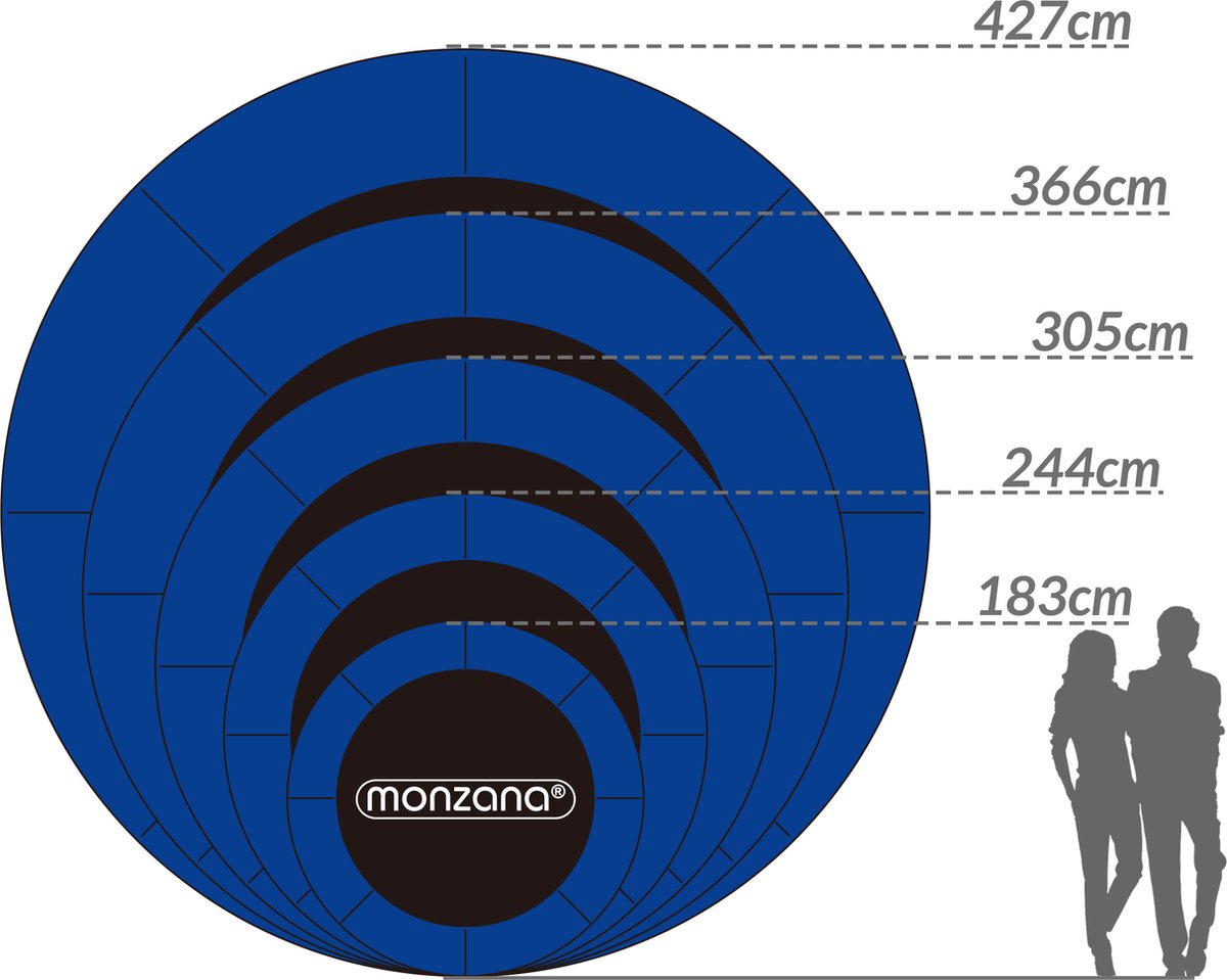Monzana Trampoline Ø183 cm met Veiligheidsnet Ladder - Gecertificeerd – foto 3