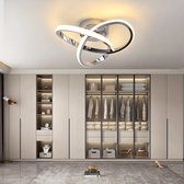 LuxiLamps - Moderne Krullen Lamp - Kroonluchter - Chroom - Gangpad of Hal Lamp - LED Verlichting - Plafonniere