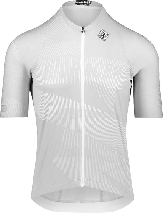 BIORACER Wielershirt Heren korte mouw - New! Zomercollectie 2024 - Model Icon - Grijs - Maat XXL - Fietskleding voor Heren