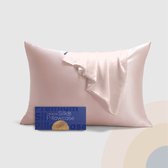 Taie d'oreiller en Silk Slowwave Premium - Couleur: Pink Swan (rose clair) - Découvrez la meilleure taie d'oreiller en soie - 100% soie de mûrier - 22 momme - La plus haute qualité (grade 6A) - 60x70cm