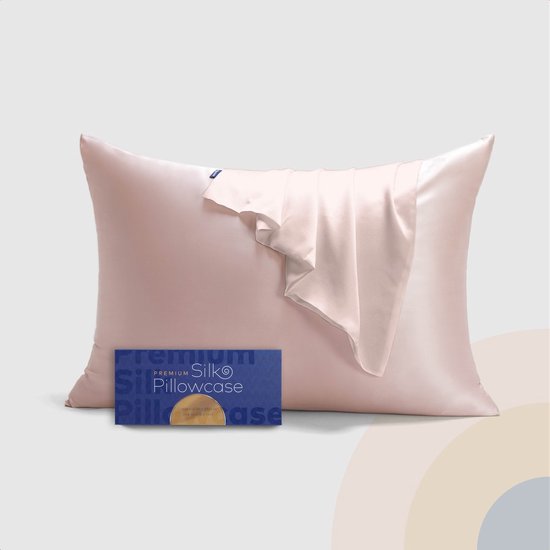 Slowwave Premium Silk Pillowcase - Kleur: Pink Swan (licht roze) - Ervaar het beste zijden kussensloop - 100% Mulberry zijde - 22 momme - Hoogste kwaliteit (grade 6A) - 60x70cm