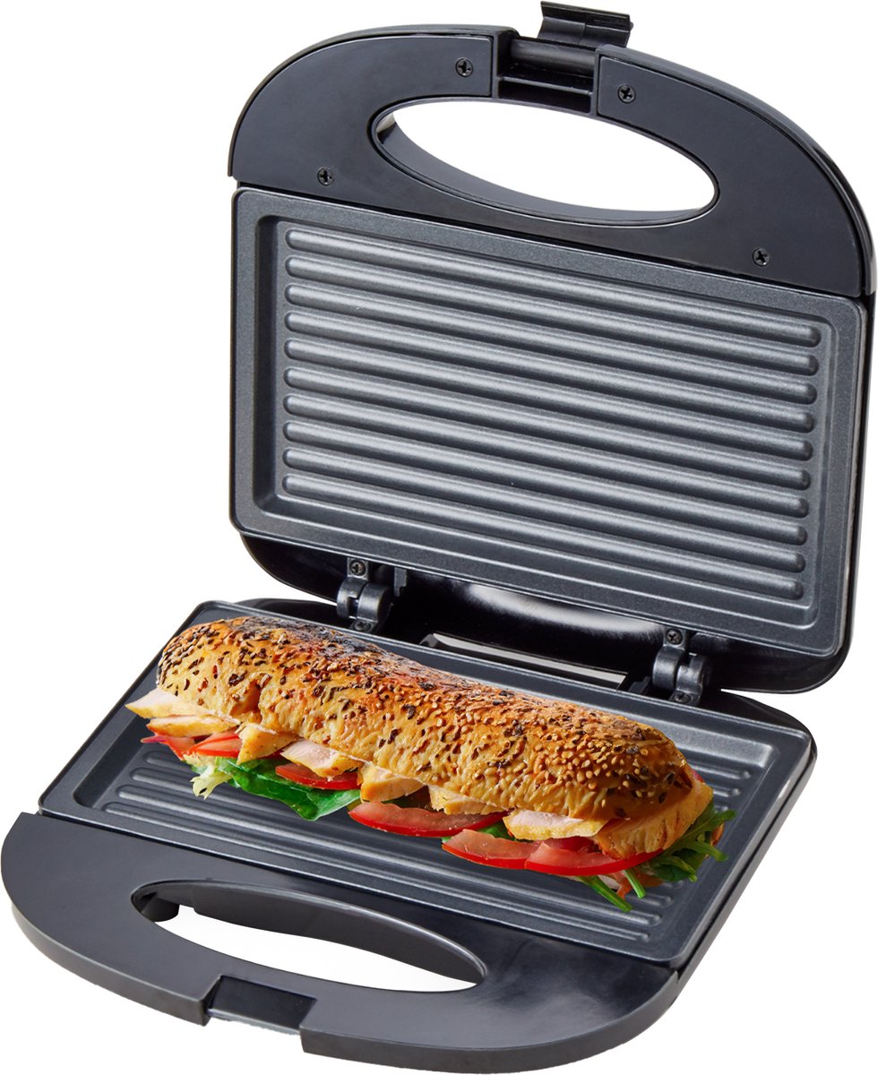 COOK-IT Tosti IJzer - Compact Grill Apparaat - Sandwich Maker - Anti Aanbaklaag - Croque Monsieur Toetstel - Media Evolution