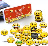 54 stuks koelkastmagneten, emoji-magneten, grappige smiley-magneten, decoratief voor keuken, magneetbord, koelkast, whiteboard, schoolbord, prikbord, kantoor, kinderen en volwassenen, cadeau,