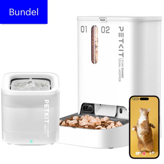 PETKIT YumShare Dual Hopper met Eversweet water fontijn - PETKIT - €237,98