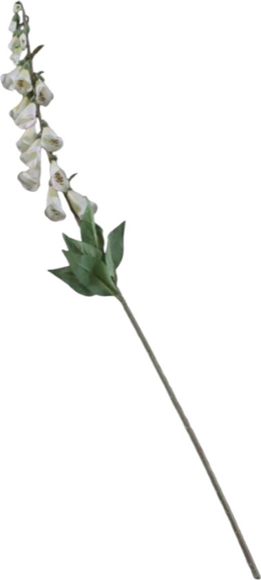 Kunstbloem vingerhoedskruid wit - 108 cm - kunsttak - vingerhoed - kunstbloemen - nep bloemen - zijden bloemen