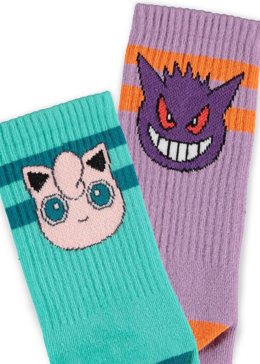 Pokémon - Set van 2 paar sokken - 39/42 - Gengar/Jigglypuff