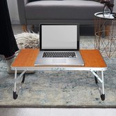 Laptoptafel voor bed, opvouwbare bedtafel,Laptoptafel for your bed, inklapbare laptoptafel - ontbijttafel met inklapbare poten 42.2D x 62W x 27.2H centimetres