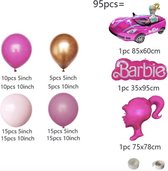 Barbie ballonnen pakket 95 stuks - Roze - Tekst - Auto - Prinses - Feest
