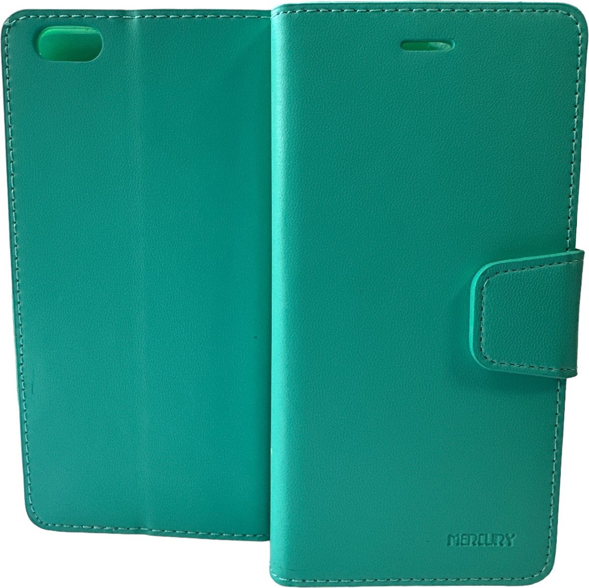 Portemonnee Book Case Hoesje Geschikt voor: iPhone 6 / 6S - Mint groen