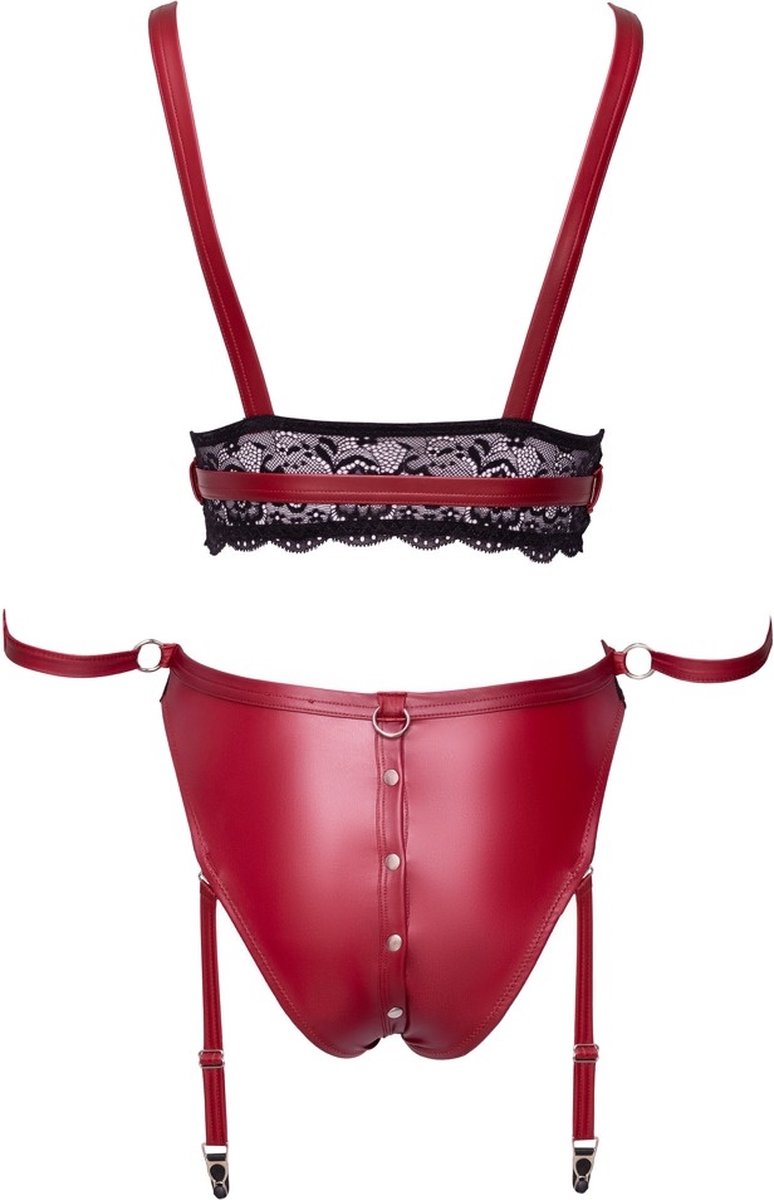 Goedkoopste Bra Set Bondage - Rood & Zwart