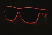 LOUD AND CLEAR® - LED Bril Oranje - Draadloos - Oplaadbaar - Lichtgevende Bril - Bril met Licht - Feestbril - Party Bril - Carnaval