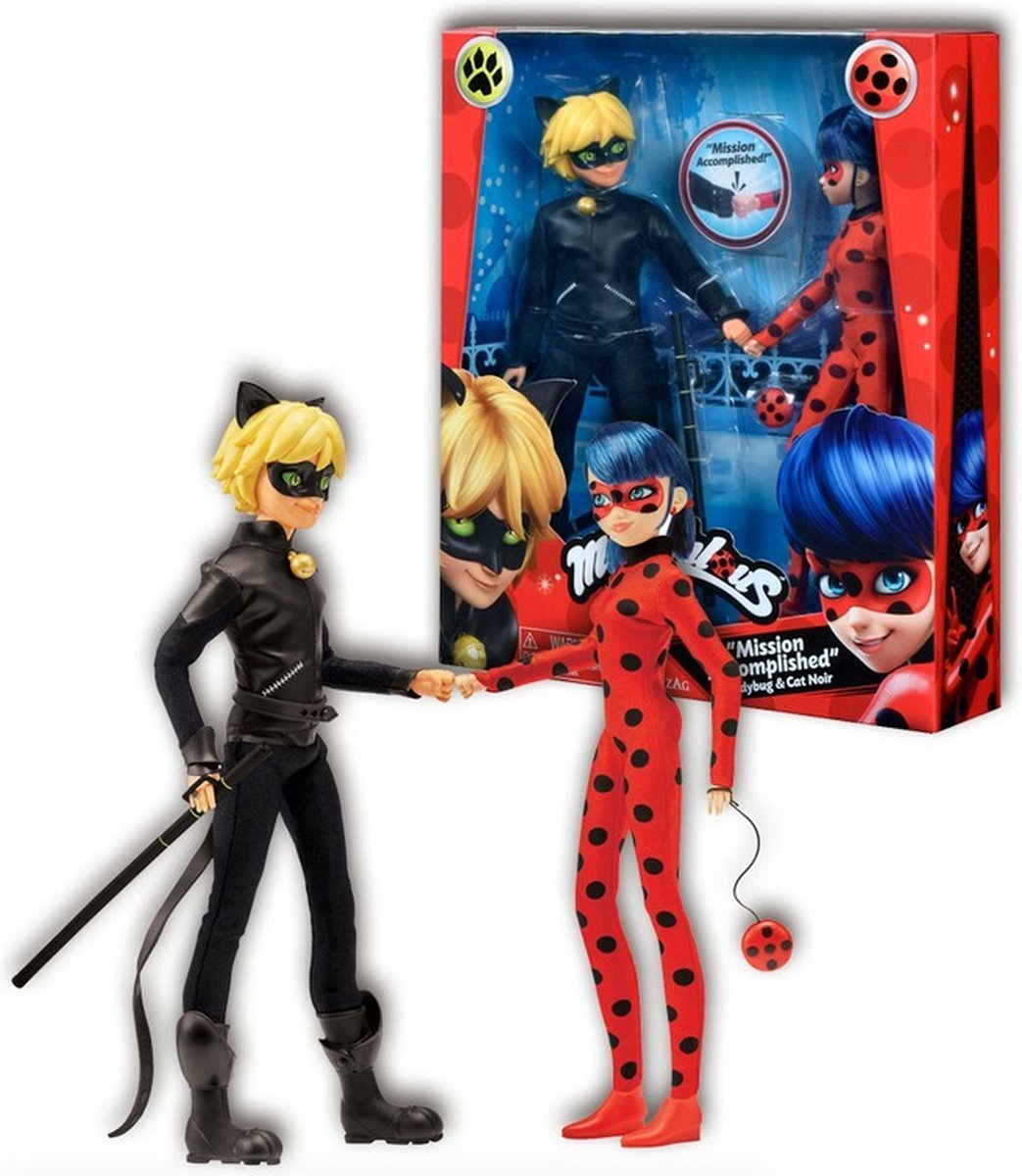 Poupées Miraculous Ladybug et Chat Noir - Bandai - Ladybug & Chat Noir -  Poupées mannequin articulées 26 cm - Cdiscount Jeux - Jouets