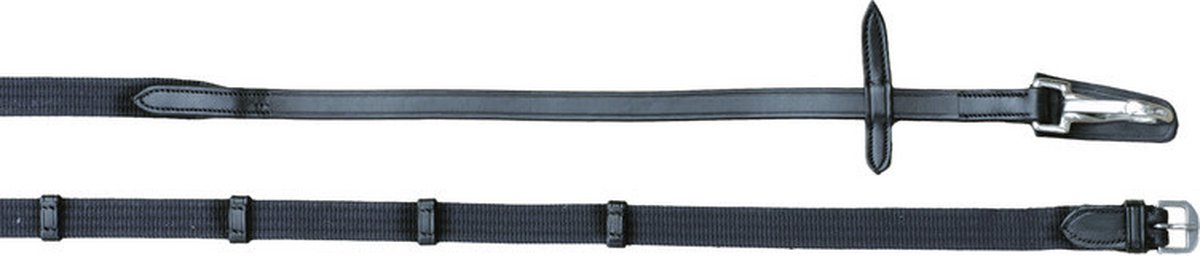 Euroriding Web Reins Pessoa With Snap Hook; Natural Line One size