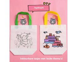 Inkleur Tasjes - 5 stuks - DIY Graffiti Bags - Inkleurtasje - Goodiebag - Activiteit - Kinderfeestje - 30% Volumekorting!