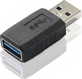 NÖRDIC USB3-107 USB 3.1 Adapter - Mannelijk naar vrouwelijk - 5 Gbps - Zwart
