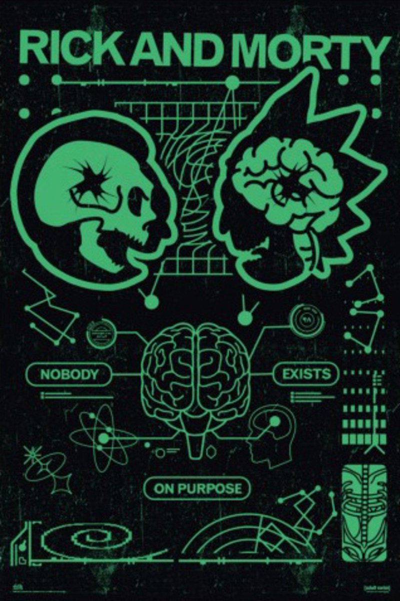 Grupo Erik Poster Rick and Morty - Nobody Exist on Purpose 61x91,5cm Divers