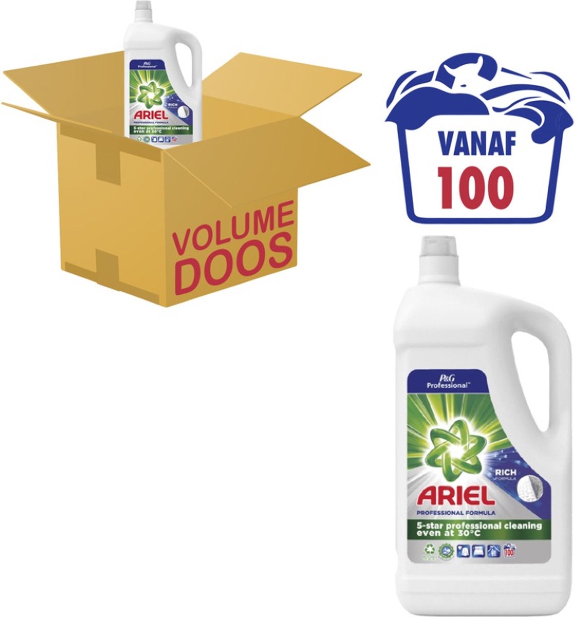 Ariel - Professional - Vloeibaar Wasmiddel - Regular - 100 wasbeurten - 5L -